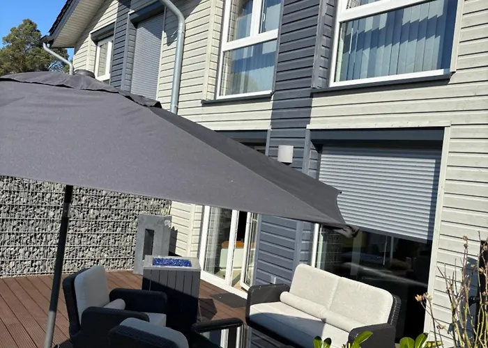 Wood&stone - Modernes Haus In Seenaehe Am Tankumsee Mit Terrasse, Outdoorkueche, Kamin, Homeoffice Bereich & Voll Ausgestatteter Kueche Im Naherholungsgebiet