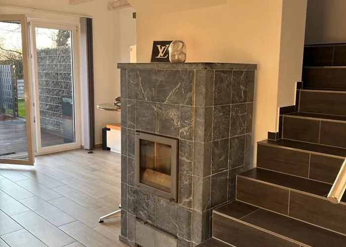 Apartamento Wood&stone - Modernes Haus In Seenaehe Am Tankumsee Mit Terrasse, Outdoorkueche, Kamin, Homeoffice Bereich & Voll Ausgestatteter Kueche Im Naherholungsgebiet *