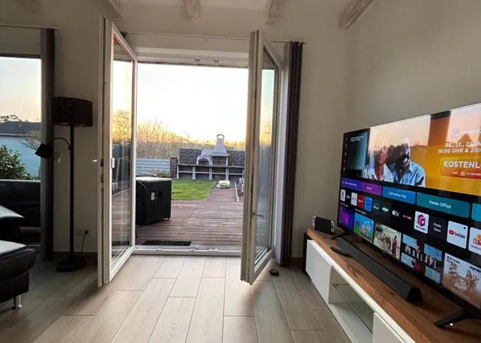 Wood&stone - Modernes Haus In Seenaehe Am Tankumsee Mit Terrasse, Outdoorkueche, Kamin, Homeoffice Bereich & Voll Ausgestatteter Kueche Im Naherholungsgebiet